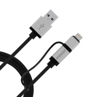 mBeat MB-ICAB21-1S USB to Lightning/Micro USB data Cable 1m