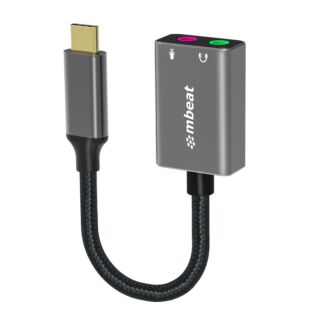 mbeat MB-XAD-CAXM Elite USB-C to 3.5mm Audio and Microphone Adapter Spa