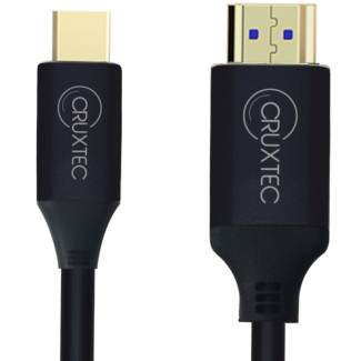 Cruxtec MDH-02-BK Mini Displayport Male to HDMI Male Cable 2m Black -4K/30Hz