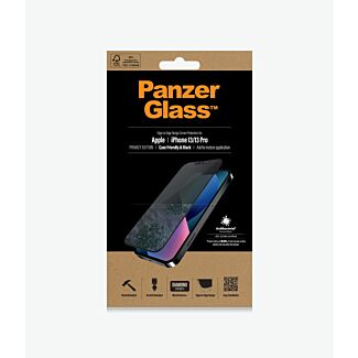 PanzerGlass PROP2745 iPhone 13/13 Pro 6.1" Privacy Anti-Bacterial Screen Protector Black