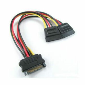 8Ware RC-5084 SATA Power Splitter Cable 1 x 15 pin M - 2 x 15 pin F 15cm