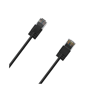 Cruxtec RF6A-003-BK Ultra-Thin CAT6A U/UTP Ethernet Cable Black 0.3m