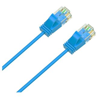 Cruxtec RF6A-003-BL Ultra-Thin CAT6A U/UTP Ethernet Cable Blue 0.3m