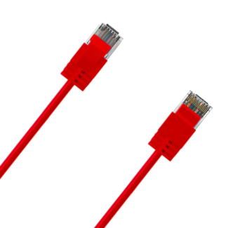 Cruxtec RF6A-005-RD Ultra-Thin CAT6A U/UTP Ethernet Cable Red 0.5m