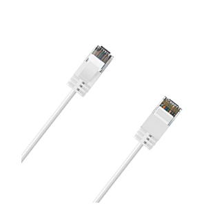 Cruxtec RF6A-003-WH Ultra-Thin CAT6A U/UTP Ethernet Cable White 0.3m