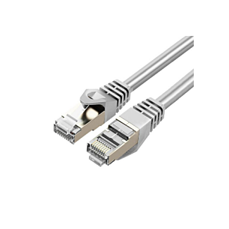 Cruxtec RS7-003-WH CAT7 10GbE SF/FTP Triple Shielding Ethernet Cable Ivory 30cm