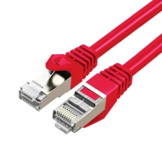 Cruxtec RS7-150-RD CAT7 10GbE SF/FTP Triple Shielding Ethernet Cable Red 15m