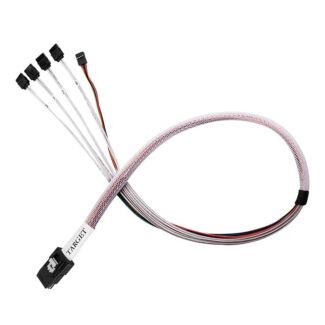 Silverstone SST-CPS03-RE 50cm Mini SAS SFF-8087 to SATA with Sideband Cable