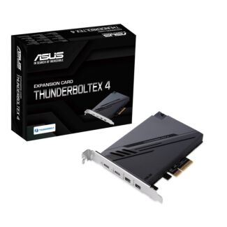 ASUS THUNDERBOLTEX 4 Expansion Card, Dual Thunderbolt, 40 GBps Bi-Directional, 4xUSB-C, 1xDP, 4xPCIe3.0