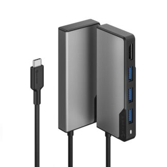 Alogic UCFUHDV2-SGR USB-C Fusion CORE 5-in-1 HDMI & USB Hub Space Grey