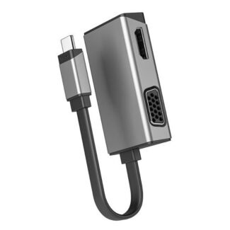 ALOGIC ULCVGHD-SGR Ultra 2-in-1 USB-C to HDMI and VGA Adapter male to Female -4K 60Hz