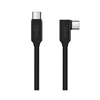 Cruxtec VSC-05-BK 5m Optical fiber USB-C to USB-C 90 degree angle VR Cable