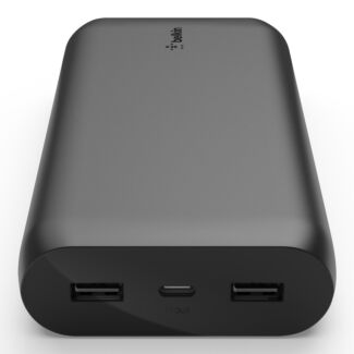 BELKIN BPB002BTBK POWER BANK, 20K mAh, USB-C PD(1) 30W OPTIMAL, USB-A (1), BLK, USB-C TO A CBL, 2YR