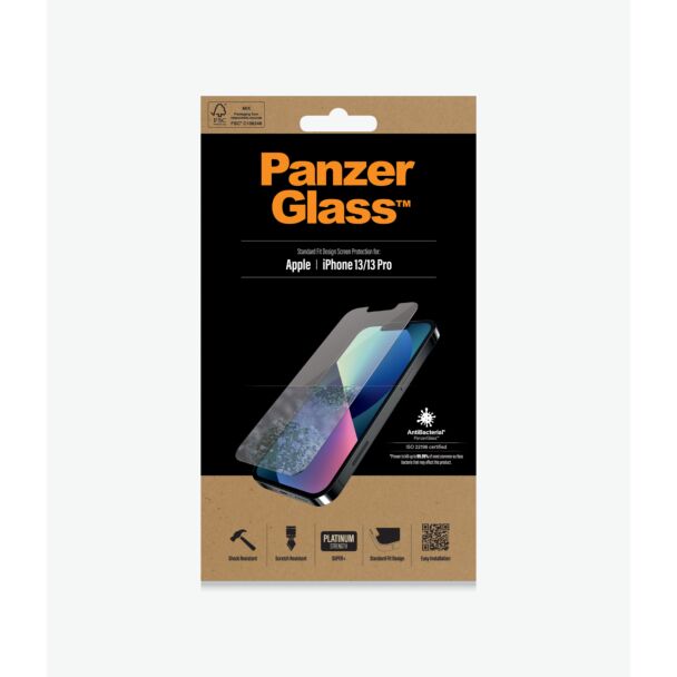 PanzerGlass 2742 iPhone 13/13 Pro Antibacterial Screen Protector Crystal clear