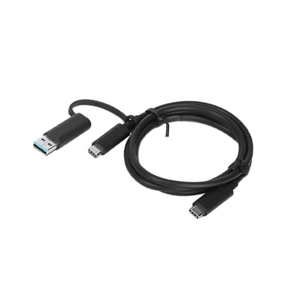 LENOVO  4X90U90618 USB cable 1 m USB 3.2 Gen 1 (3.1 Gen 1) USB A/USB C Black