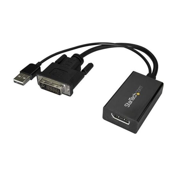 StarTech DVI2DP2 DVI to DisplayPort Adapter - USB Power