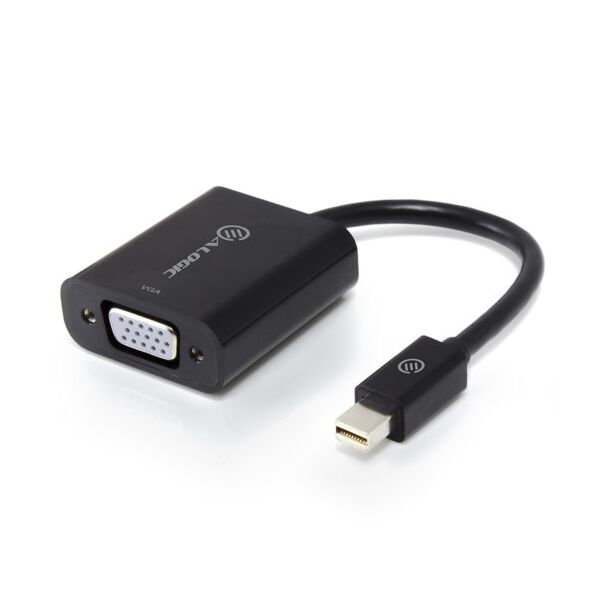 Alogic MDP-VGBK-ACO Elements 20cm Mini DisplayPort to VGA Adapter - M to F - Black