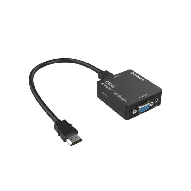 Simplecom CM102 HDMI to VGA + Audio 3.5mm Stereo Converter