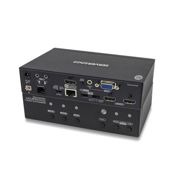 Serveredge HD2V-EX-100-HDBT HDBaseT Multi Input Switcher Transmitter (Tx) with (2) HDMI (1) VGA Audio IR Control