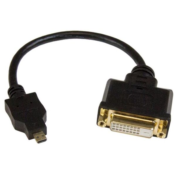 StarTech HDDDVIMF8IN Micro HDMI to DVI-D Adapter M/F - 8in