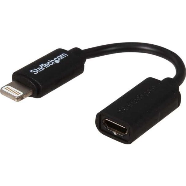 StarTech USBUBLTB Black Micro USB to Lightning Adapter