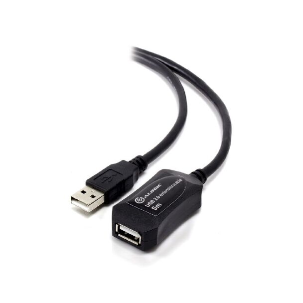 Alogic USB2-05EXT-ACTV 5m USB 2.0 Active Extension Type A to Type A Cable- Male to Female