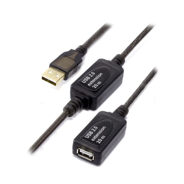 Alogic USB2-20EXT-ACTV 20m USB 2.0 Active Extension Type A to Type A Cable- Male to Female