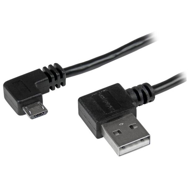 StarTech USB2AUB2RA1M Micro-USB Cable with Right-Angled Connectors - M/M - 1m 3ft