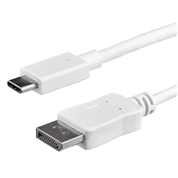 StarTech CDP2DPMM1MW 1m USB-C to DisplayPort Cable - USB C to DP Adapter - White