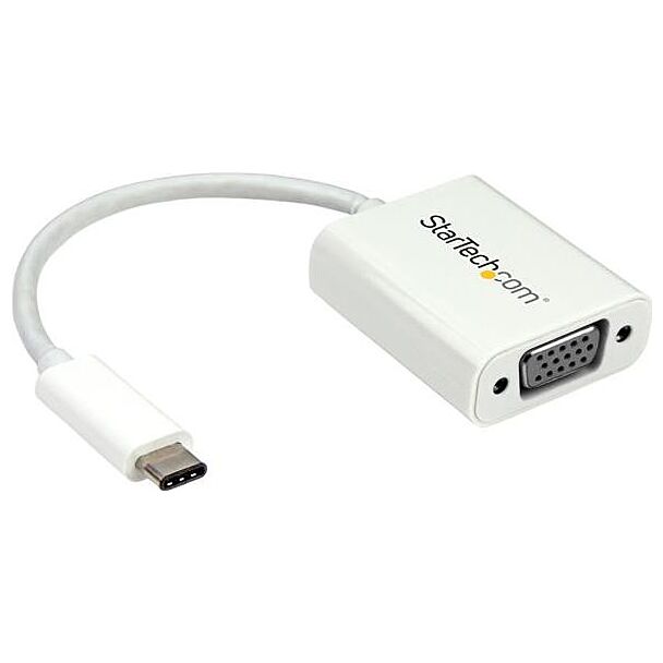 StarTech CDP2VGAW USB-C to VGA Adapter - White