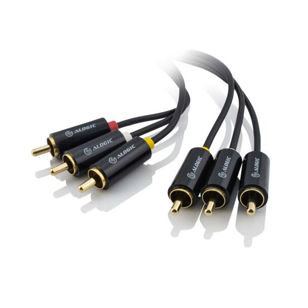 Alogic 3RCA-3RCA-05 Premium 5m 3 RCA to RCA 3 Composite Cable Male to Male