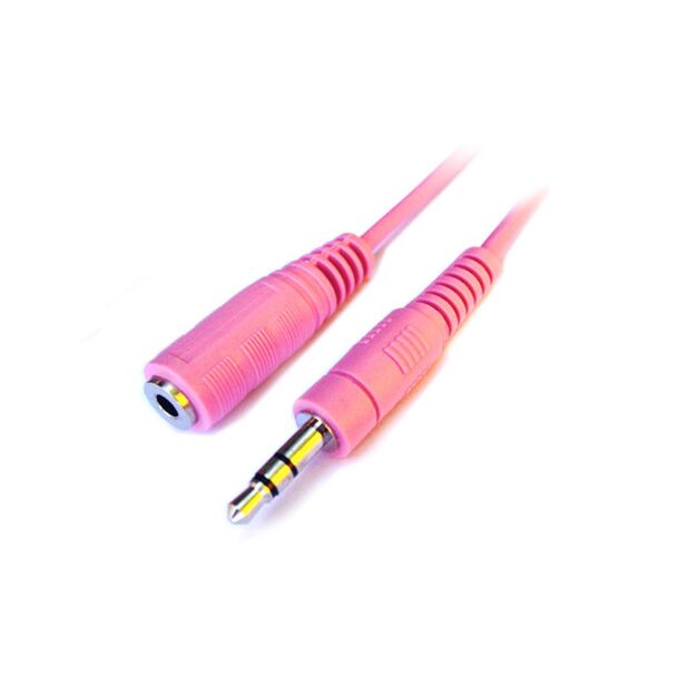 Alogic AD-EXT-0.5-Pink 0.5m Pink 3.5mm Stereo Audio Extension Cable - Male to Female