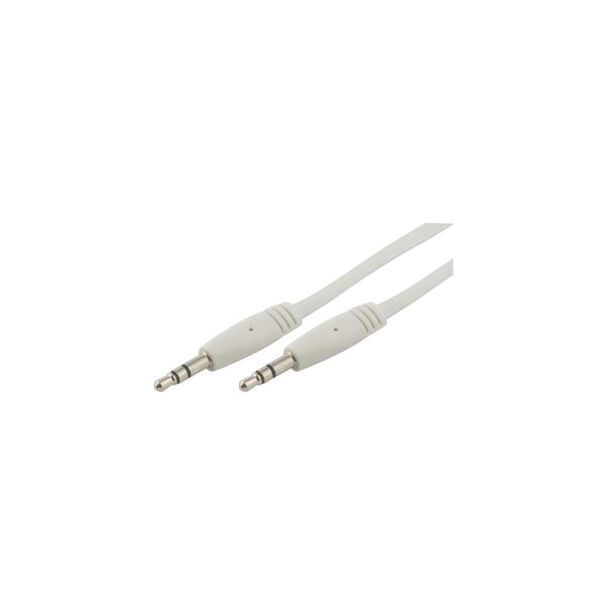 3.5mm-3.5mm Combined Audio Jack Male to Male Cable White CAMTMBW