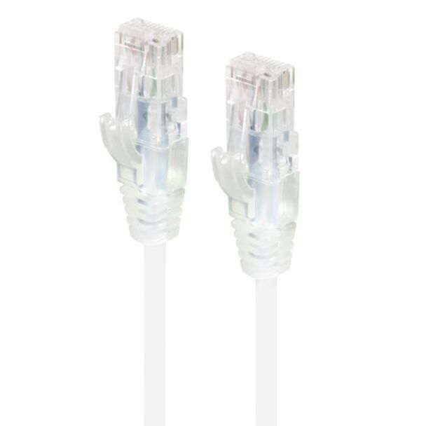 Alogic C6S-02WHT 2m White Ultra Slim Cat6 Network Cable UTP 28AWG