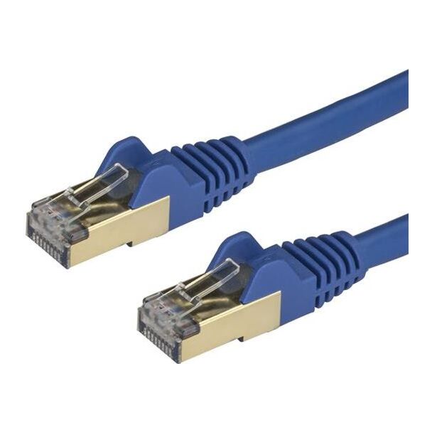 StarTech 6ASPAT50CMBL 0.5m Blue Cat6a Ethernet Cable - STP