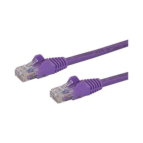 StarTech N6PATC50CMPL 0.5m Purple Snagless Cat6 Patch Cable