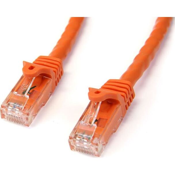 StarTech N6PATC1MOR 1m Orange Snagless UTP Cat6 Patch Cable