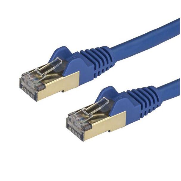 StarTech 6ASPAT2MBL 2m Blue Cat6a Ethernet Cable - Shielded (STP)