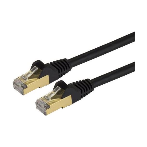 StarTech C6ASPAT1BK 1 FT SHIELDED CAT6A PATCH CABLE - BLACK