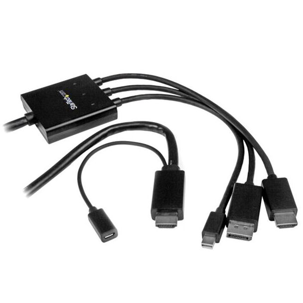 StarTech DPMDPHD2HD HDMI, DisplayPort or Mini DP to HDMI Converter Cable 2m 6ft