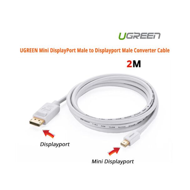 UGREEN ACBUGN10408A Mini DisplayPort Male to Displayport Male Converter Cable 10408