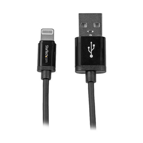 StarTech USBLT1MB 1m Black 8-pin Lightning to USB Cable