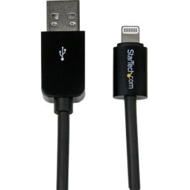 StarTech USBLT2MB 2m Black 8-pin Lightning to USB Cable