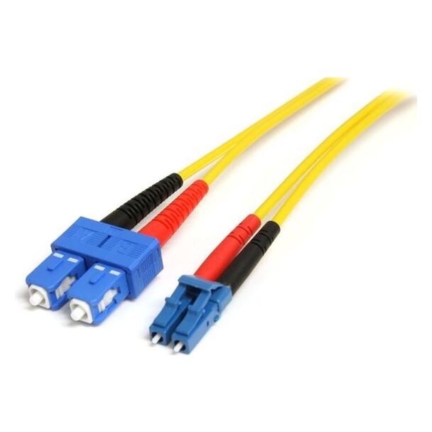 StarTech SMFIBLCSC10 10m SM Duplex Fiber Patch Cable LC to SC