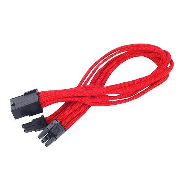 Silverstone SST-PP07-PCIR PCIE-8pin to PCIE-6+2pin(250mm),Red