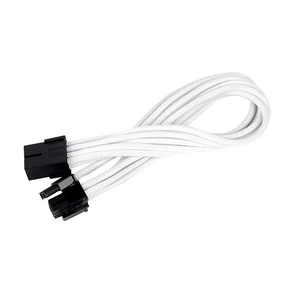 Silverstone SST-PP07-PCIW PCIE-8pin to PCIE-6+2pin(250mm) Power Cable Extneder,White