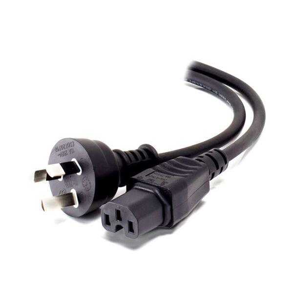 Alogic MF-3PC15-02 2M Aus 3 Pin Mains Plug to IEC C15 High Temperature Male to Female