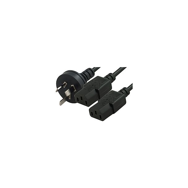 Comsol IEC-3PY-02 2M Y Power Cable 1 x 3PIN AUS(M) - 2 x IEC-C13