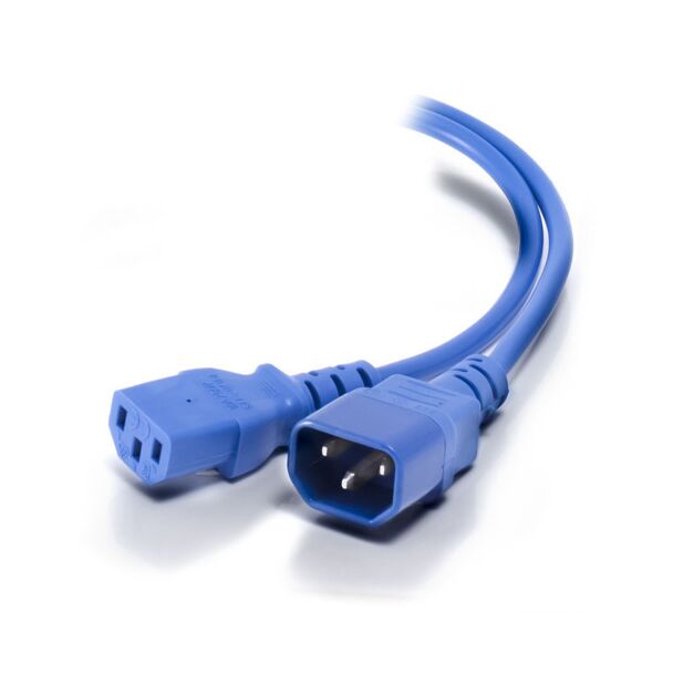 Alogic MF-C13C14-05-BLU 5m IEC C13 to IEC C14 Computer Power Extension Cord - Male to Female - Blue