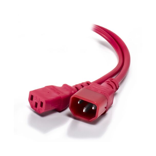 Alogic MF-C13C14-05-RD 5m IEC C13 to IEC C14 Computer Power Extension Cord - Male to Female - Red